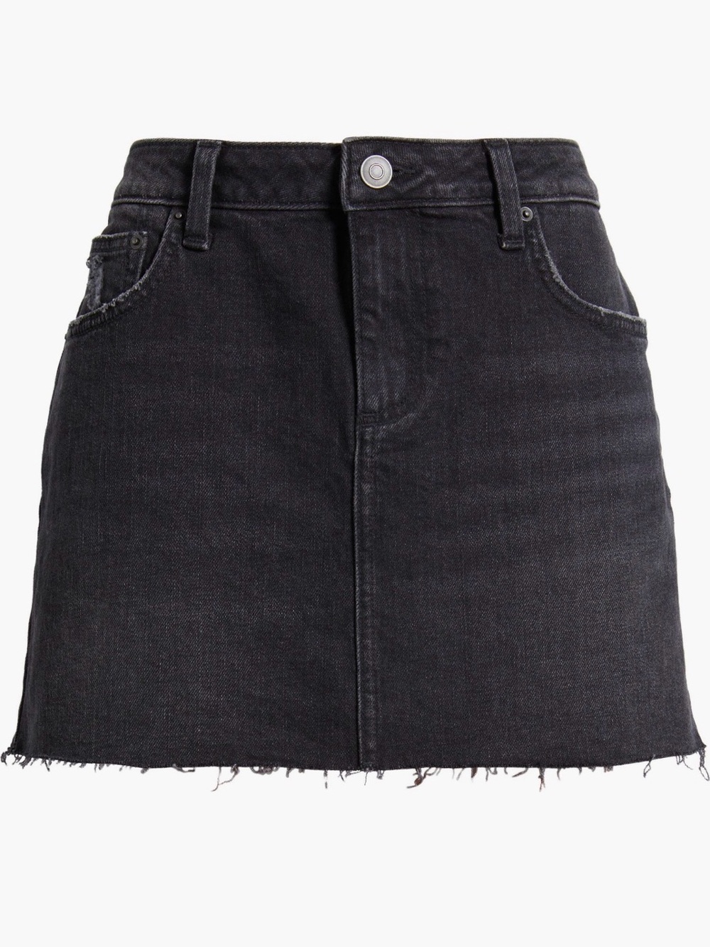 BP. Raw Hem Denim Miniskirt